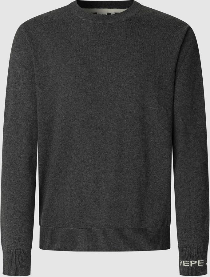 Pepe Jeans Gebreide trui ANDRE CREW NECK met ronde hals logo-jacquard