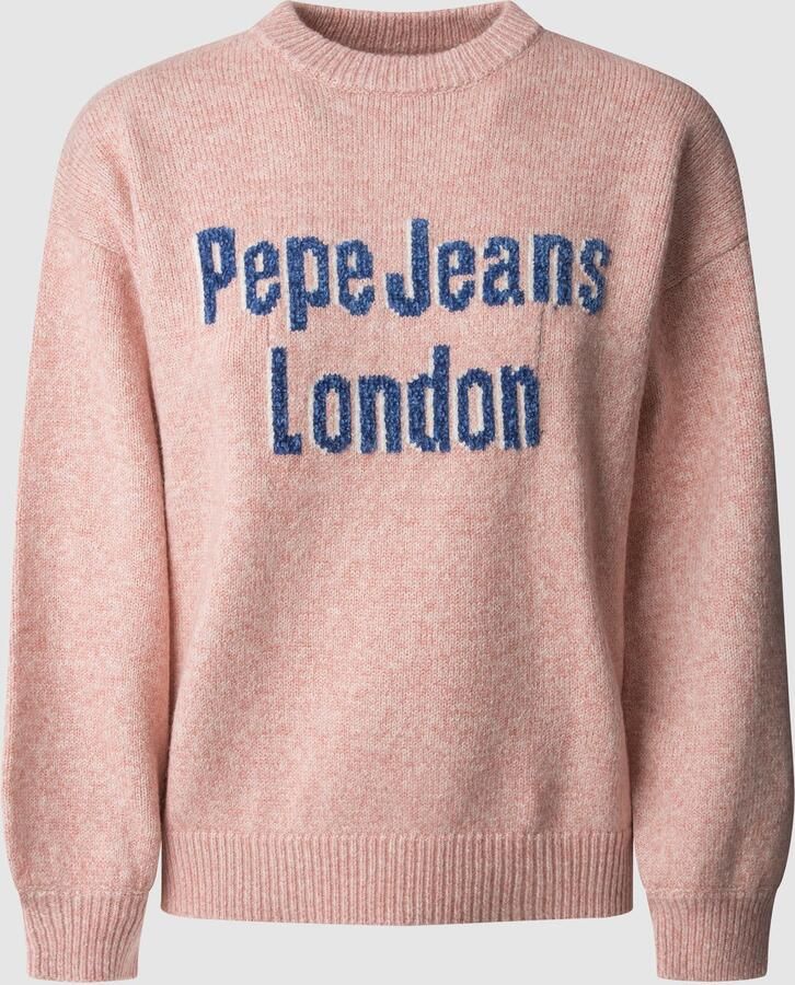 Pepe Jeans Gebreide pullover met ribboorden model 'NALA' - Foto 2