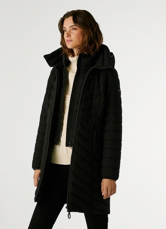 Pepe Jeans Gewatteerde jas SANN LONG waterafstotend met binnensluiting - Foto 3