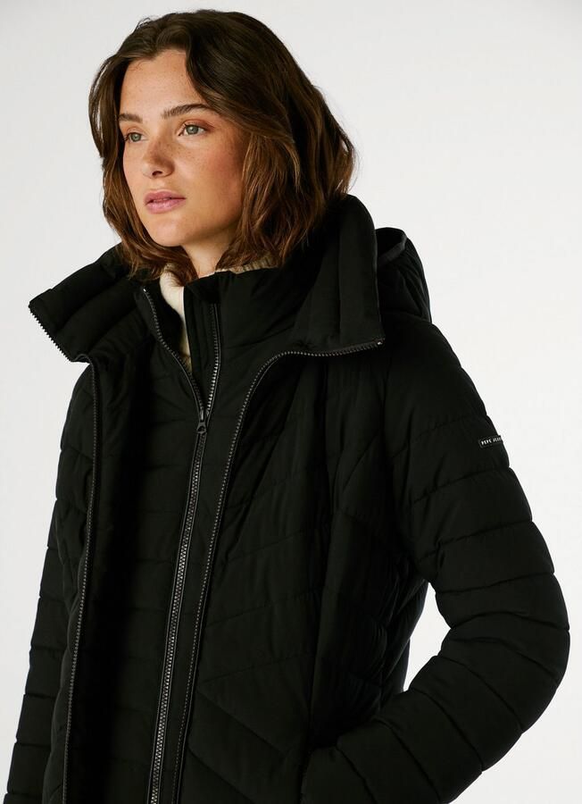 Pepe Jeans Gewatteerde jas SANN LONG waterafstotend met binnensluiting - Foto 4