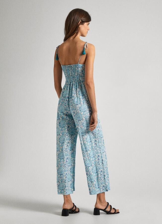 Pepe Jeans Jumpsuit MATILDE met bloemend alloverprint in zomerse kwaliteit met linnen - Foto 3