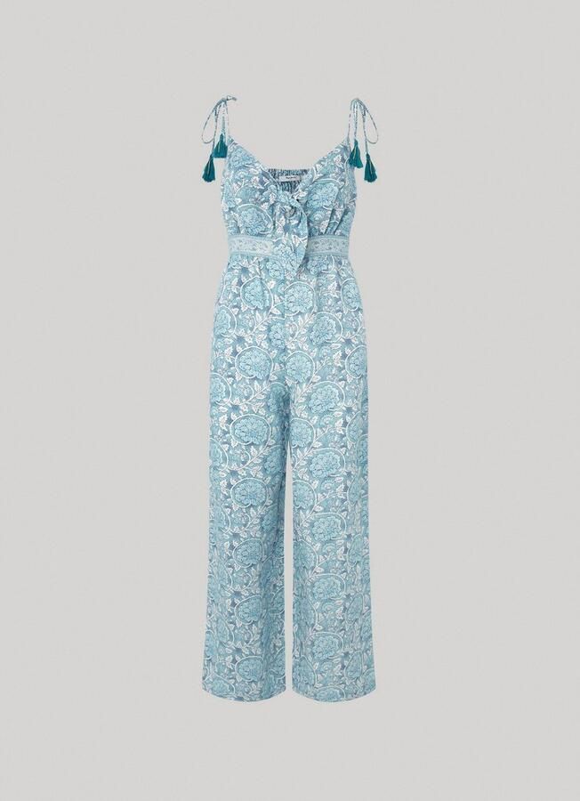 Pepe Jeans Jumpsuit MATILDE met bloemend alloverprint in zomerse kwaliteit met linnen - Foto 4