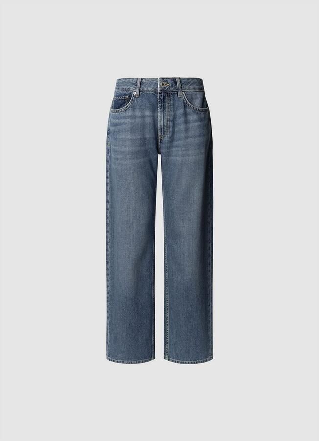 Pepe Jeans Wide leg jeans van een mix van katoen en lyocell model 'NICKY'