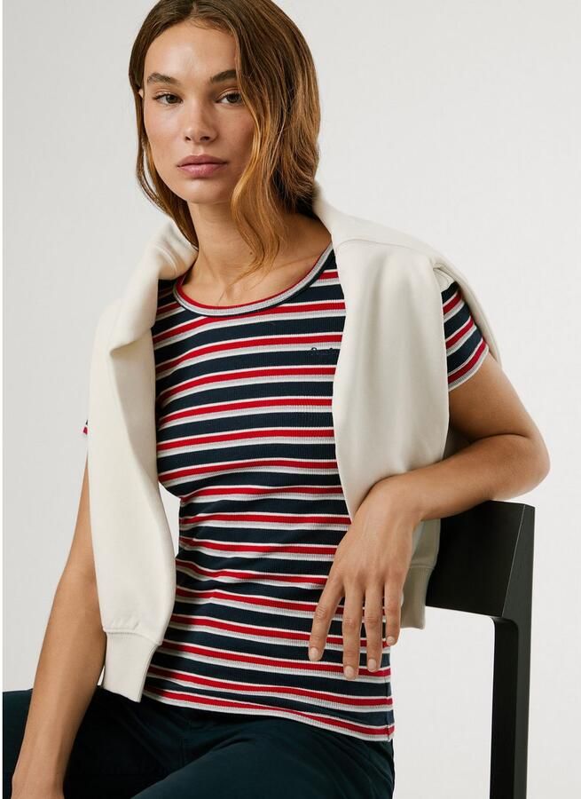 Pepe Jeans Shirt met korte mouwen BAMBU Slim Fit met ronde hals - Foto 7