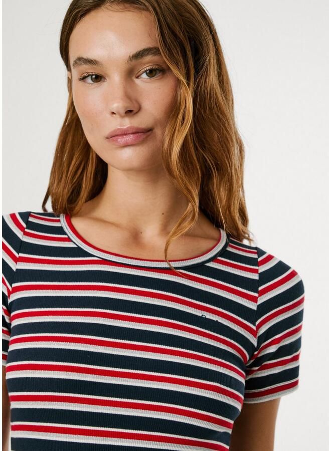 Pepe Jeans Shirt met korte mouwen BAMBU Slim Fit met ronde hals