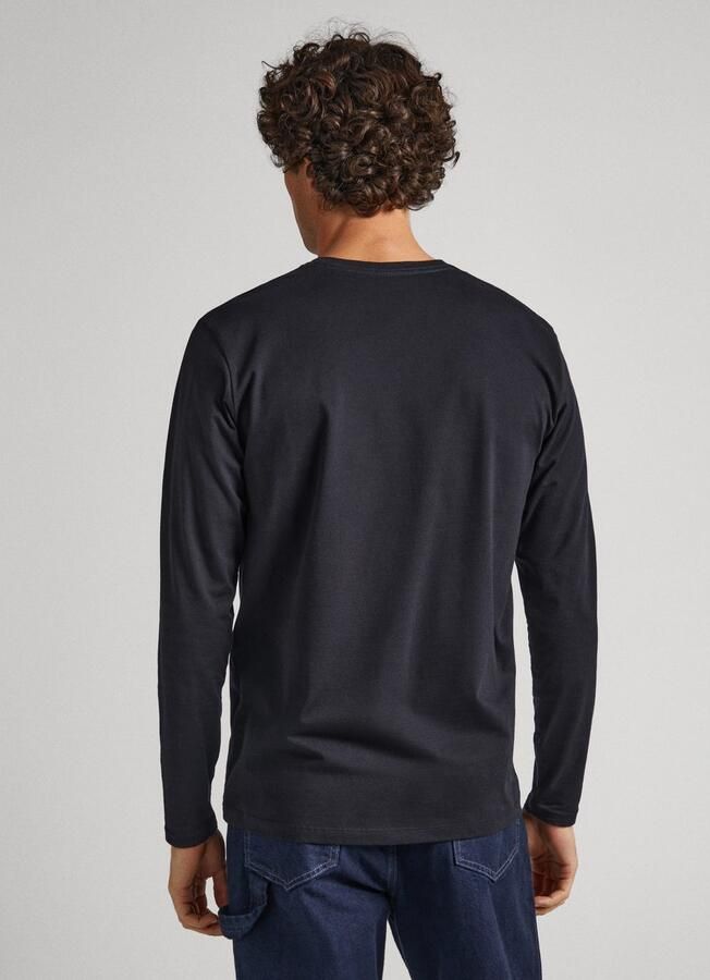 Pepe Jeans Sweatshirt Cmaiseta Manga Larga Hombre Negra Zwart Heren - Foto 3