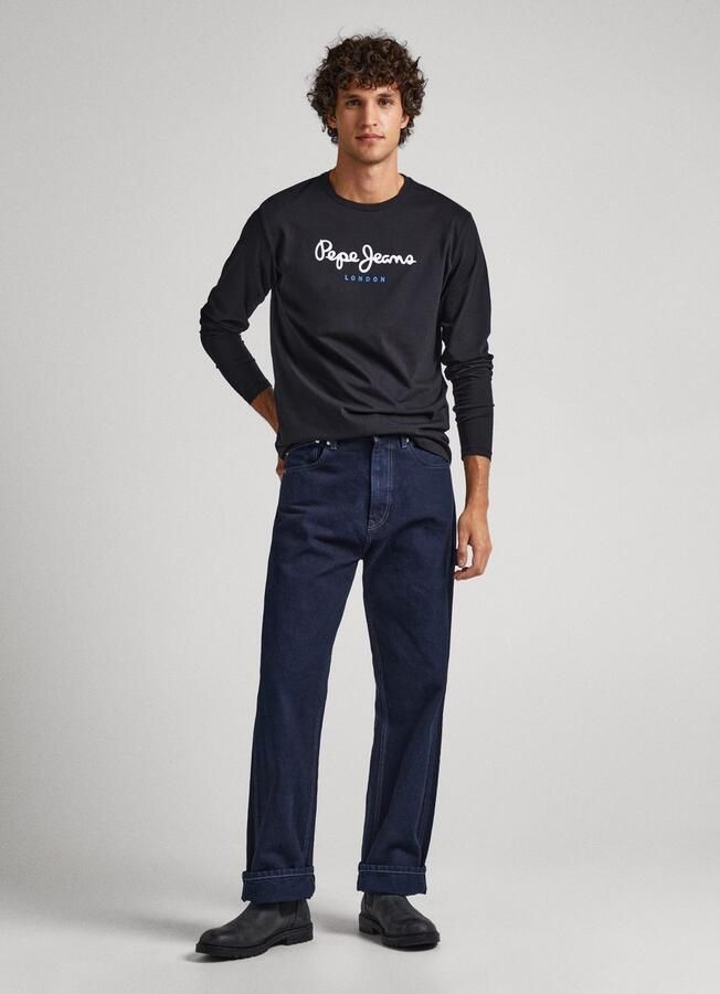 Pepe Jeans Sweatshirt Cmaiseta Manga Larga Hombre Negra Zwart Heren - Foto 4