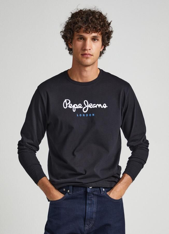 Pepe Jeans Sweatshirt Cmaiseta Manga Larga Hombre Negra Zwart Heren - Foto 5