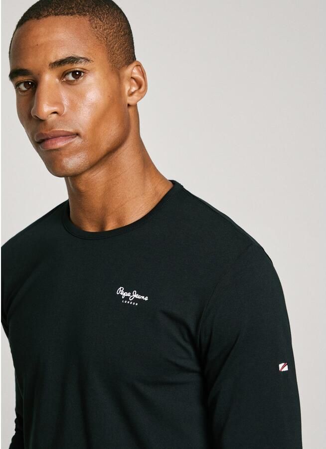 Pepe Jeans Zwarte Katoenen Crew Neck T-Shirt Black Heren - Foto 6