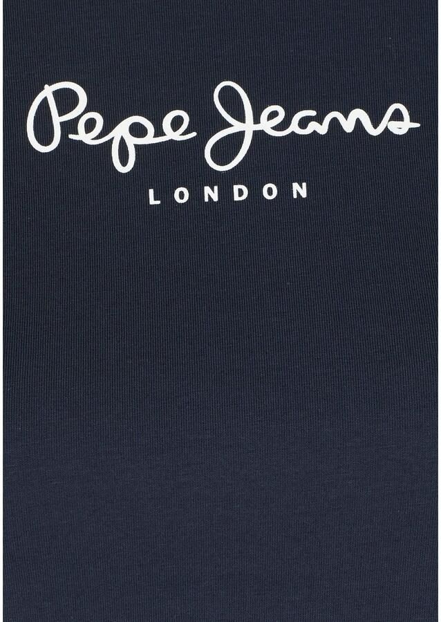Pepe Jeans Blauw Katoenen Longsleeve T-shirt met Print Logo Blue Dames - Foto 7