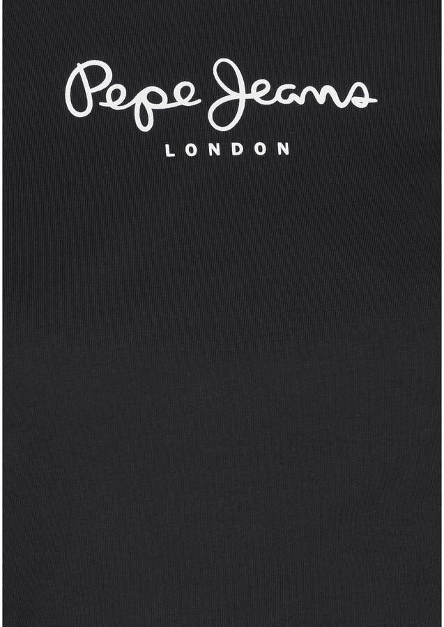 Pepe Jeans Zwarte Katoenen Logo T-Shirt met Lange Mouwen Black Dames - Foto 7