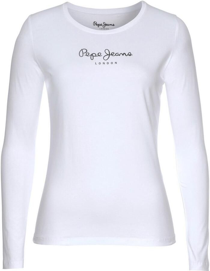 Pepe Jeans Witte Katoenen Longsleeve T-Shirt White Dames - Foto 3