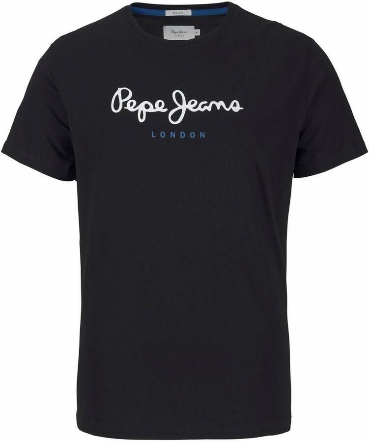 Pepe Jeans Zwarte Katoenen T-Shirt met Print Logo Black Heren - Foto 6