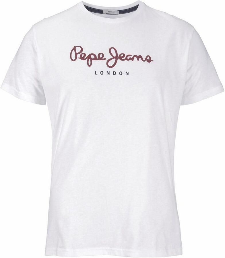Pepe Jeans Casual Heren T-shirt Eggo Pm508208 White Heren - Foto 7