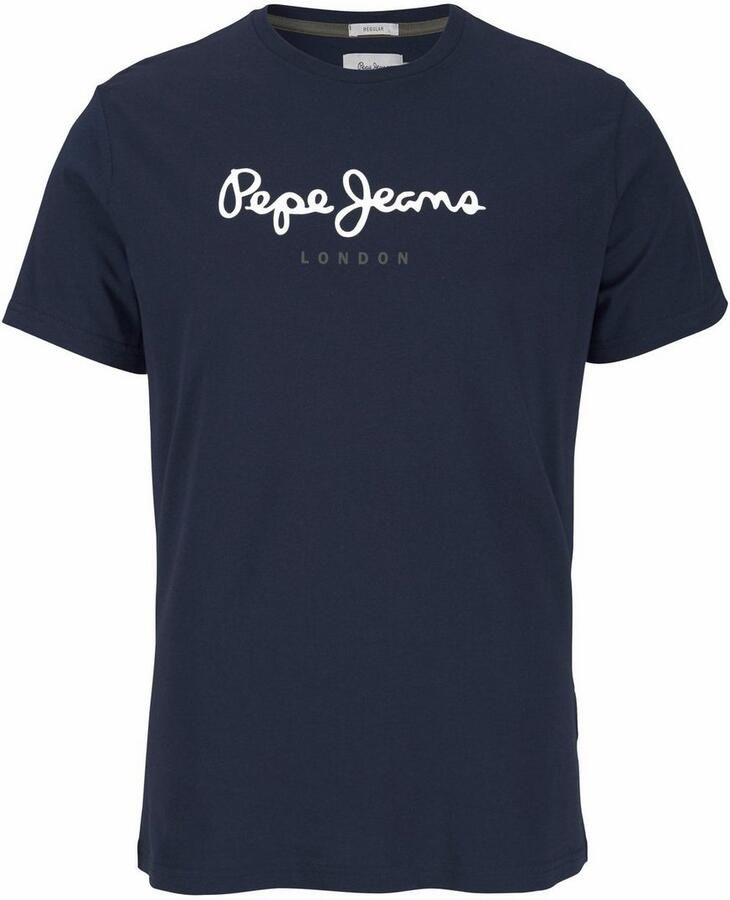 Pepe Jeans Blauw Katoenen Bedrukt Logo T-Shirt Blue Heren - Foto 6