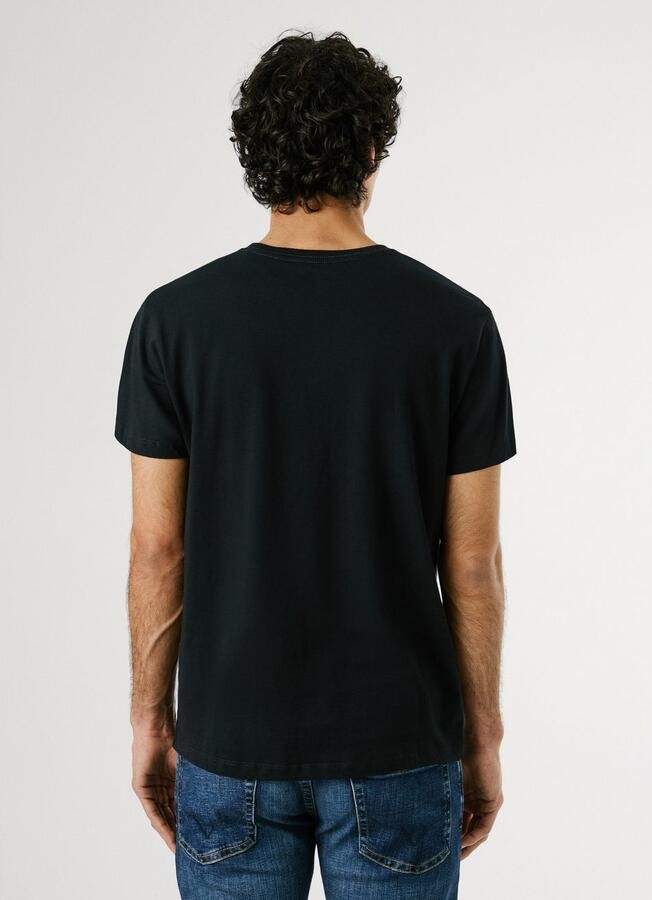 Pepe Jeans Zwarte Katoenen T-Shirt met Print Logo Black Heren - Foto 2