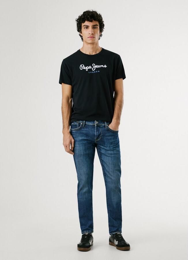 Pepe Jeans Zwarte Katoenen T-Shirt met Print Logo Black Heren - Foto 3
