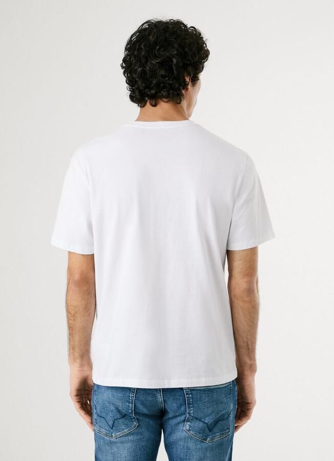 Pepe Jeans Casual Heren T-shirt Eggo Pm508208 White Heren - Foto 3