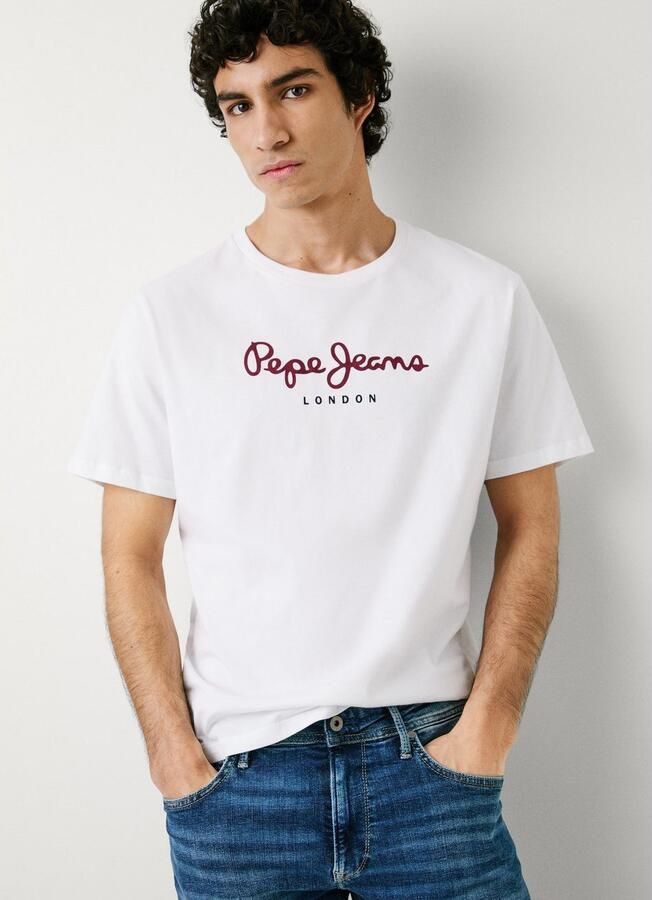 Pepe Jeans Casual Heren T-shirt Eggo Pm508208 White Heren - Foto 4