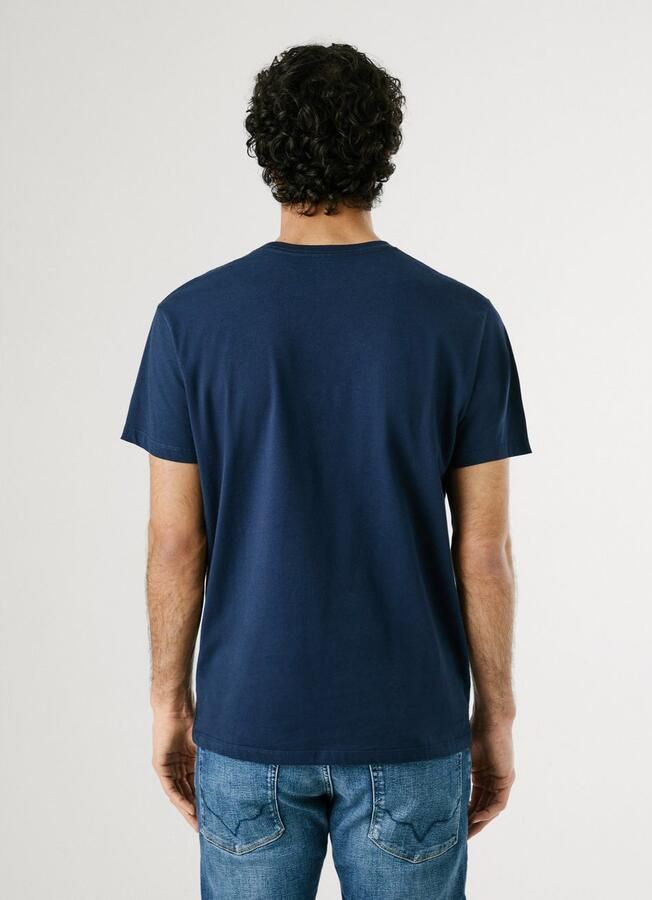 Pepe Jeans Blauw Katoenen Bedrukt Logo T-Shirt Blue Heren - Foto 2