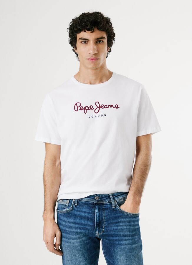 Pepe Jeans Casual Heren T-shirt Eggo Pm508208 White Heren - Foto 5