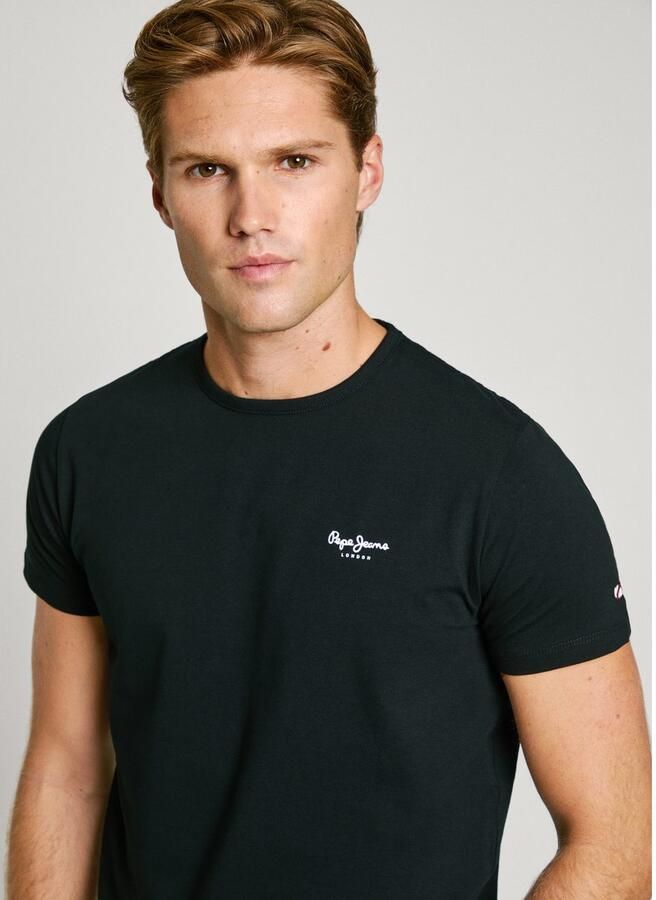 Pepe Jeans Zwarte Katoenen Crew Neck T-Shirt Black Heren - Foto 4