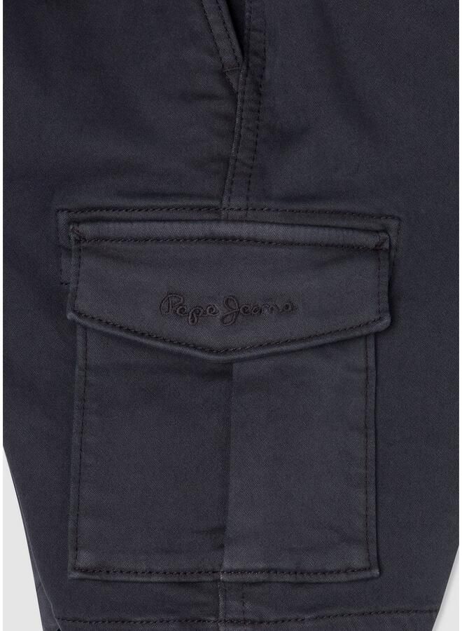 Pepe Jeans Short Ted met ton-in-ton logo-opdruk