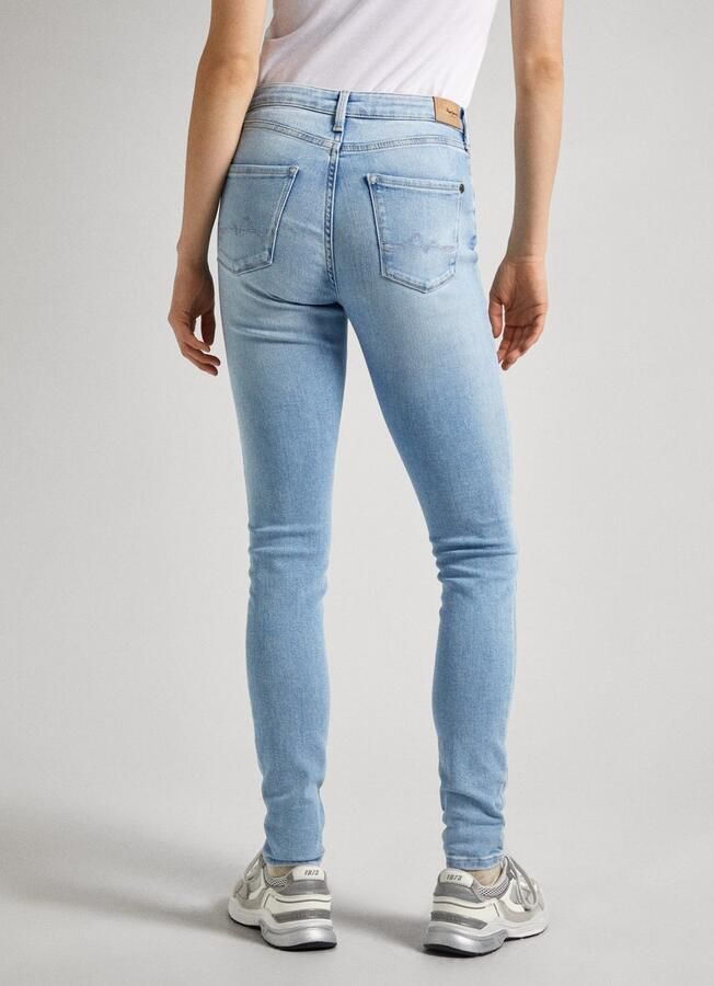 Pepe Jeans Skinny fit jeans in gebruikte look - Foto 3
