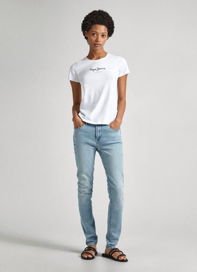 Pepe Jeans Skinny fit jeans in gebruikte look - Foto 2