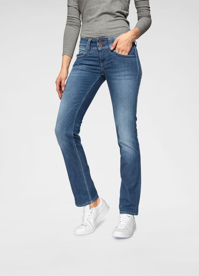 Pepe Jeans Straight jeans GEN in katoen-kwaliteit met rechte pijp en dubbele knoopsluiting