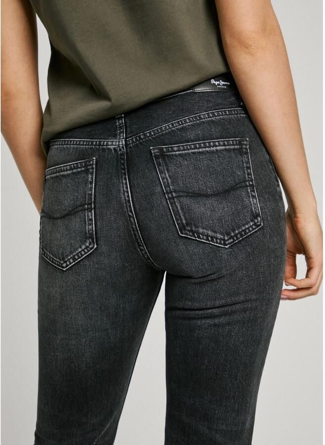 Pepe Jeans Straight jeans Met normale taille van robuust katoen-denim