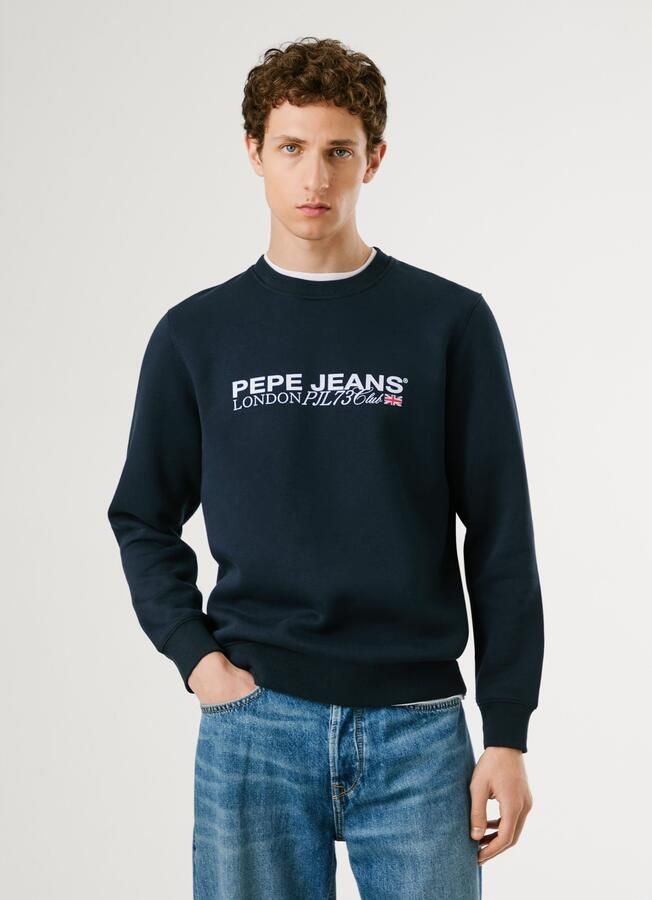 Pepe Jeans Sweatshirt MATTHEW CREW met labelprint op de borst - Foto 2