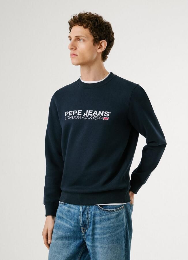 Pepe Jeans Sweatshirt MATTHEW CREW met labelprint op de borst - Foto 3
