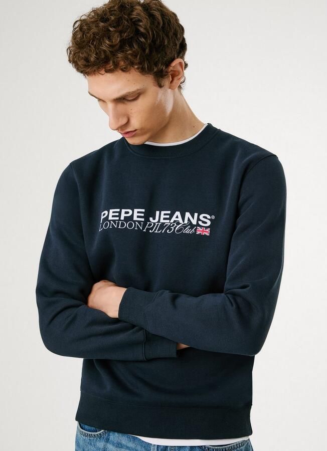 Pepe Jeans Sweatshirt MATTHEW CREW met labelprint op de borst - Foto 4