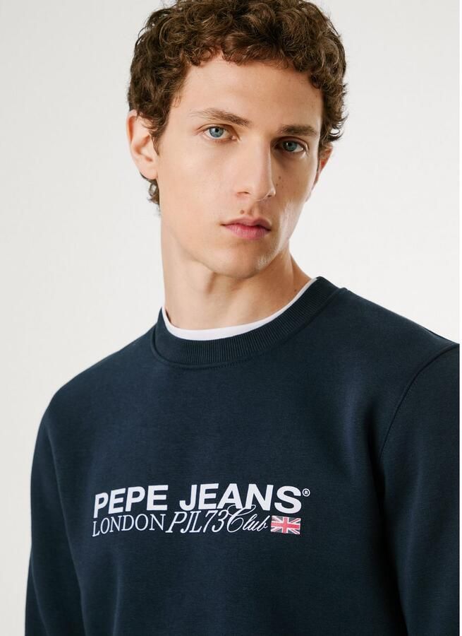Pepe Jeans Sweatshirt MATTHEW CREW met labelprint op de borst