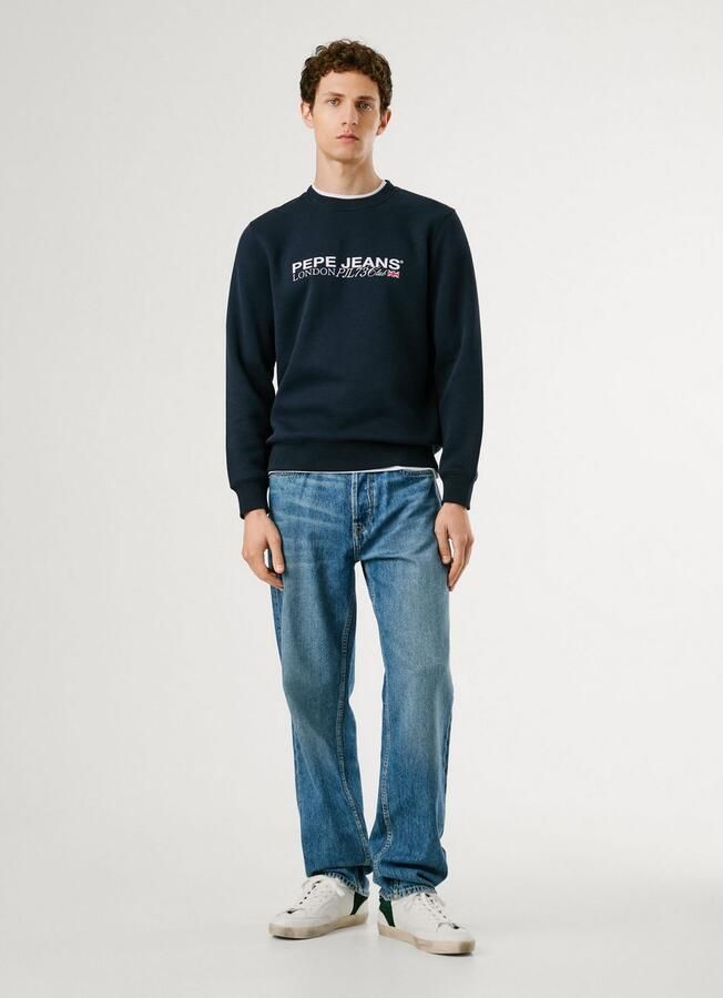 Pepe Jeans Sweatshirt MATTHEW CREW met labelprint op de borst - Foto 5