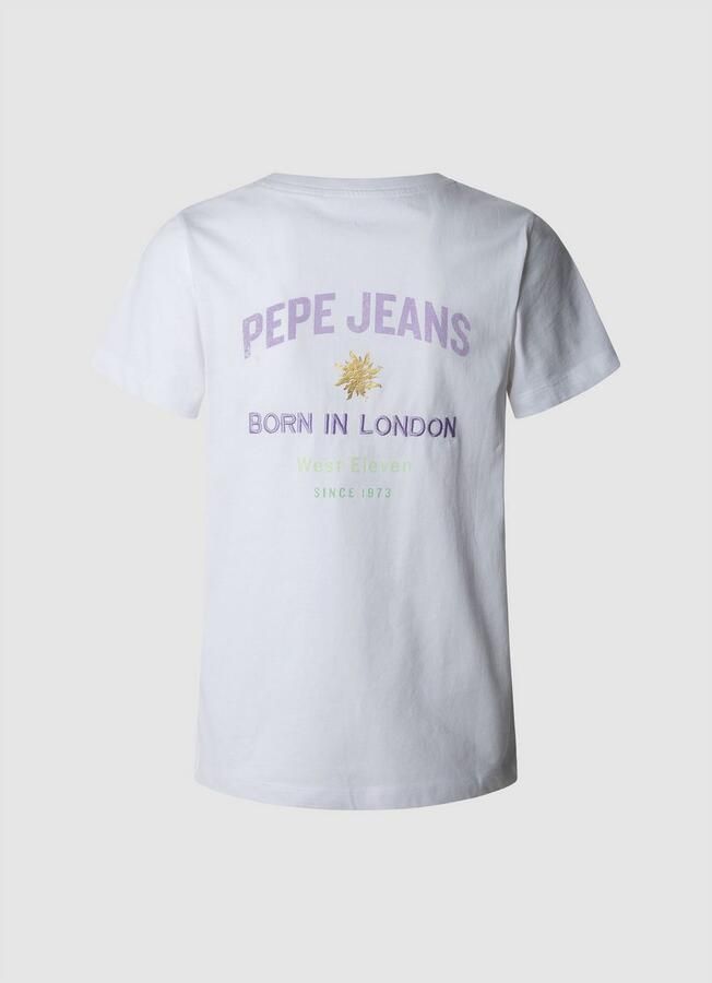 Pepe Jeans T-shirt Amanda met stik- en drukelementen - Foto 7