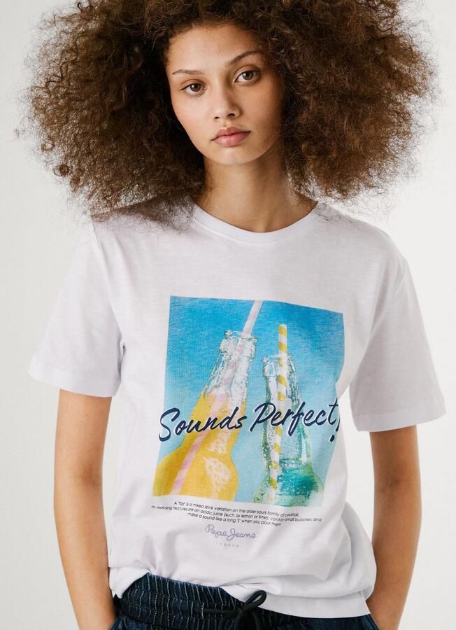 Pepe Jeans T-shirt ANGEL met grote frontprint - Foto 4