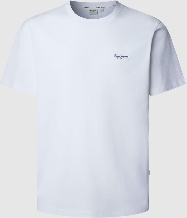 Pepe Jeans T-shirt CONTRAST CONNOR met ronde hals en geborduurd logo