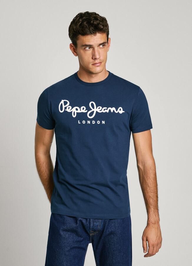 Pepe Jeans T-shirt casual t-shirt mannen Blauw Heren - Foto 5