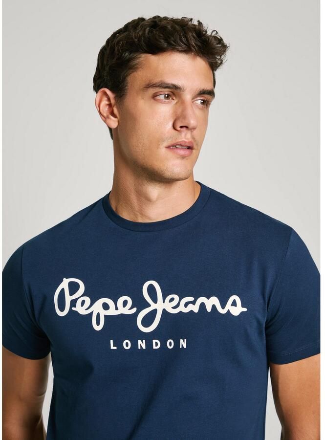 Pepe Jeans T-shirt casual t-shirt mannen Blauw Heren