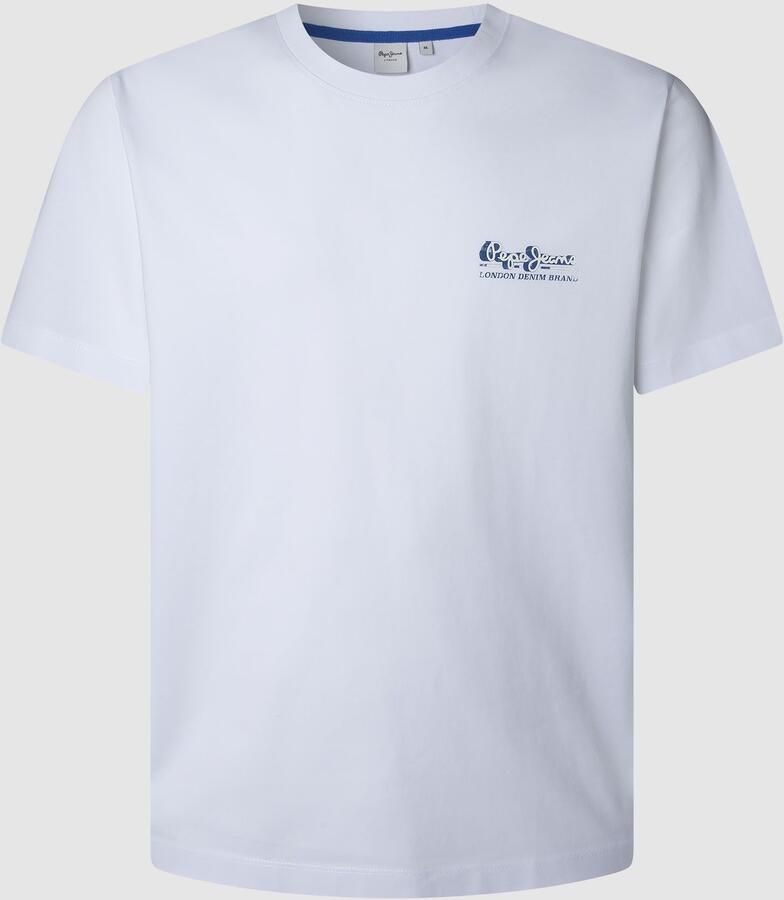 Pepe Jeans T-shirt MILON TEE met geribbelde ronde hals