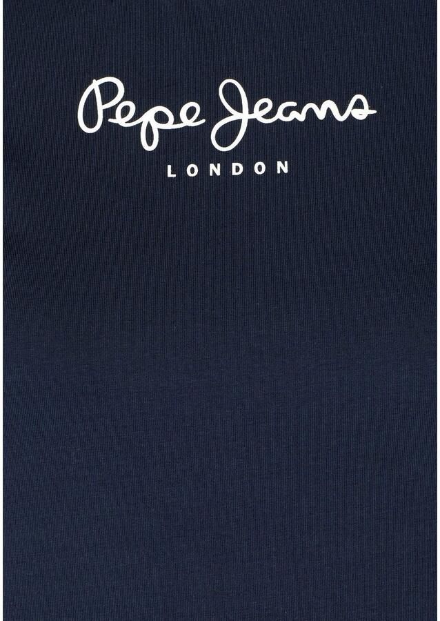Pepe Jeans Blauw Katoen Bedrukt Logo T-Shirt Blue Dames - Foto 7