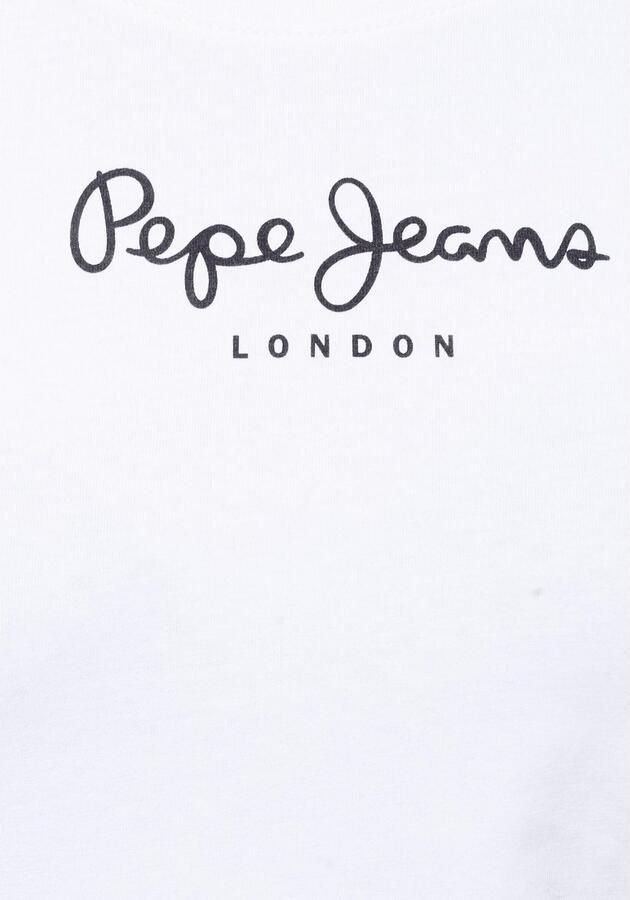 Pepe Jeans Witte Katoenen Logo Print T-Shirt White Dames - Foto 3