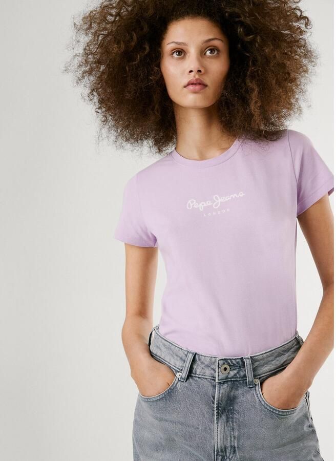 Pepe Jeans T-shirt NEW VIRGINIA met merkprint - Foto 2