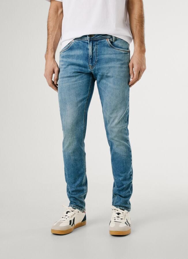 Pepe Jeans Tapered fit jeans van katoenmix model 'SPIKE' - Foto 6