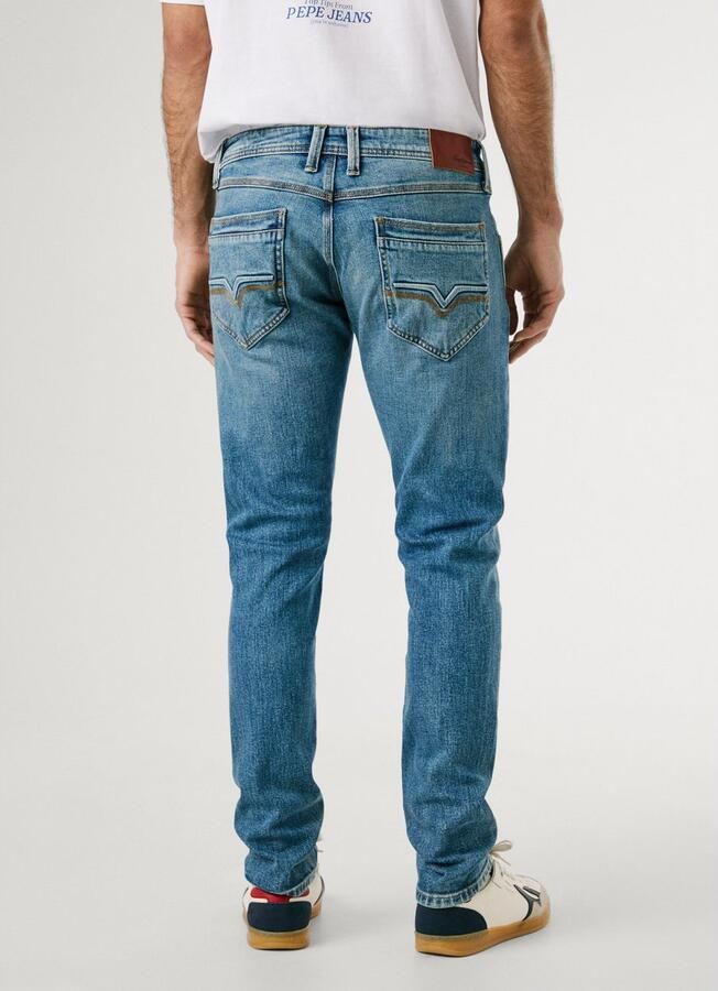 Pepe Jeans Tapered fit jeans van katoenmix model 'SPIKE' - Foto 3