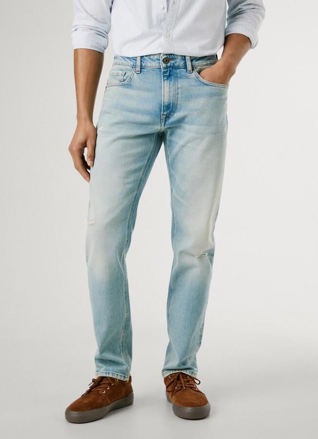 Pepe Jeans Tapered jeans STANLEY Decoratieve stiksels op de achterzakken - Foto 6