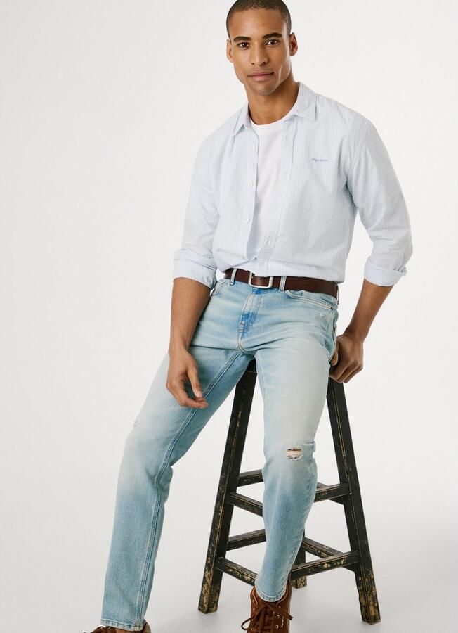 Pepe Jeans Tapered jeans STANLEY Decoratieve stiksels op de achterzakken - Foto 5