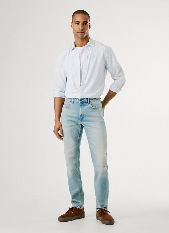 Pepe Jeans Tapered jeans STANLEY Decoratieve stiksels op de achterzakken - Foto 4